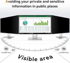 27 Inch Computer Privacy Screen for 16:9 Aspect Ratio Widescreen Monitor - Removable Anti Glare Blue Light Filter, Computer Privacy Shield