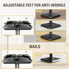 Mounting Dream Black Alloy Steel Speaker Stands, Height Adjustable Bookshelf Speaker Stand Pair, Universal Fit, 11 lbs Capacity, Set of 2 for Bose Polk JBL Sony Yamaha - 42" Max Height