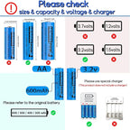 Henreepow AA 3.2v Solar Rechargeable Batteries, LiFePo4 Double A 600mAh 3.2v 1.92wh Solar Battery, 3.2v Rechargeable Batteries for Solar Lights, Wall Lantern, Solar Post Lights（AA-3.2v-6pack）