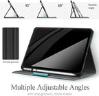 auaua Case for iPad (A16) 11th Generation 11 Inch 2025, iPad 10th Generation 10.9 Inch 2022, with Pencil Holder, Auto Sleep/Wake, Adjustable Stand, PU Leather (Green)