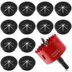 2-3/8IN(60mm) Desk Grommet, 13 Pieces Wire Grommet, Desk Hole Cover for Cables with Hole Saw,Plastic Cable Cord Wire Hole Cover for Desk, Table,Cabinet,Countertop and Other Furniture(Black)