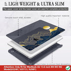CISSOOK Compatible with MacBook Air 13.6 Inch Case A3240 A3113 A2681, Laptop Hard Shell Mountain Sunshine Cover with Keyboard Cover for MacBook Air 13 M2 M3 M4 Release 2022 2024 2025