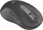 Logitech Left Handed Wireless Mouse Signature M650 L Full Size - 2 Year Battery, Silent Clicks, Customizable Buttons, Bluetooth, PC/Mac/Chromebook - Graphite, Large