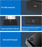 SSK USB 3.0 to SATA External Hard Drive Docking Station Enclosure Adapter for 2.5 & 3.5 Inch HDD SSD SATA, Super Speed up to 5Gbps, Support UASP no Drivers Needed(20TB Supports)