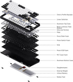 Chilkey ND TKL Aluminum Mechanical Keyboard, 87 Keys Tenkeyless Wireless Gaming Keyboard, Tri-Mode BT5.3/2.4GHz/USB-C PBT Keycaps Hot Swappable Custom Key Board for Windows Laptop Office PC