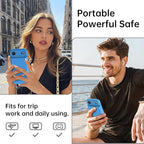 GIN FOXI Battery Case for iPhone 17 AIR, Charging Case Charger 8500mAh Ultra-Slim Lightweight Powerful Battery Pack 15W Fast Rechargeable Anti-Fall TPU Juice Box for iPhone 17 AIR (6.5") Blue