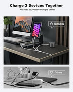 Multi Charging Cable 2Pack 4FT, 3 in 1 Charger Cable Braided Universal Phone Charging Cord with Lightning/Type C/Micro USB Ends, Multiple USB Cable for iPhone 16 15/Samsung/Google Cell Phones and More