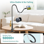 Gooseneck Phone Holder for Bed, Magnetic Cell Phone Stand for iPhone 16 15 14 13 12 Pro Max Plus Mini, Flexible Long Arm Mount 360 Adjustable for Desk Bedside Filming