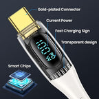 USB C to Multi Charging Cable, USAMS 100W 4FT 5A Type C to Type C Fast Charger Charging Cord with LED Display 5-in-1 C/A to C/Micro/IP Sync Charger Adapter Compatible for Laptop/Tablet/Phone