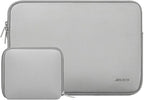 MOSISO Laptop Case 13.3 inch, 13-13.3 inch Laptop Sleeve Bag Compatible with MacBook Air/Pro 13 / Pro 14, HP Dell ASUS Lenovo Notebook, Neoprene Computer Sleeve Bag with Small Case, Light Gray