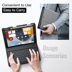 JETech Keyboard Case for iPad 10.2-Inch (2021/2020/2019 Model, 9th/8th/7th Generation) with Pencil Holder, Magnetic Detachable Bluetooth Wireless Keyboard, Soft TPU Back Stand Cover (Space Gray)