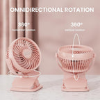 Shinebella AA Battery Powered Clip on Fan with 4-Speed, 5’’ Small Desk Fan with Aroma Function, USB Powered, 360°Rotation, Ultra Quiet, for Golf Cart, Stroller, Bedroom,Car(Batteries Not Included)