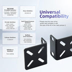 Rack Mount Kit for 17.3 inch Switches, Adjustable Rack Ears for Buffalo Tech, Cisco, NETGEAR,Dell, D-Link, Linksys and TRENDnet Products, Adjustable Hole Distance 14-29mm