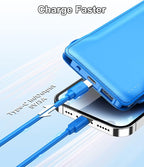 TG90° 10000mah Power Bank Portable Charger with Built-in Cables, Portable Phone Charger Battery Backup Compatible with iPhone 16 15 14 13 12 and Android Phones