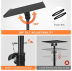Projector Stand,Projector Laptop Stand Tripod Laptop Tripod Stand Height 24.4" To 46" Laptop Floor Stand For Dj Equipment, Outdoor Movies, Office, Home, Stage Or Studio (Black)