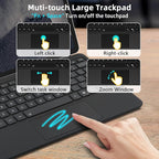 Magnetic Bluetooth Keyboard Cover for Surface Pro 12" 1st 12 inch Laptop Released in 2025 with Backlit (Blue)