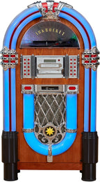 Arkrocket Taurus II Mid-Size Jukebox Entertainment Center Bluetooth Vinyl Record Player Turntable CD Player Radio SD USB Player (Maple)…