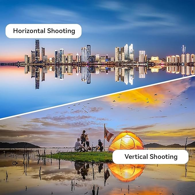 Mirror Effect Lens - Capture Stunning Reflections Instantly, Smartphone Camera Mirror Reflection Clip Kit, Adjustable HD Glass Smartphone Photography Flip Mirror, for Travel Photography (White)