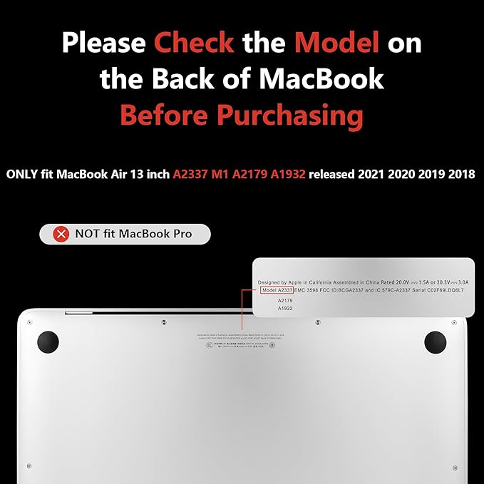 MEEgoodo for MacBook Air 13.3 inch Case 2021 2020 2019 2018 A2337 M1 A2179 A1932, Laptop Shell for MacBook Air M1 with Keyboard Webcam Cover & Trackpad Film & Type C Adapter,Fantasy Night Landscape