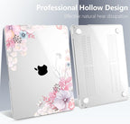 Batianda Premium Case for New MacBook Air 15 inch 2025 2024 2023 with M4 M3 M2 Chip, Designed Protective Plastic Hardshell & Keyboard Cover & Screen Protector, Lovely Flower