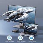 5.25" Blu-Ray/CD/DVD SATA Drive Enclosure with USB A/C 3.0, 5.25 Drive Enclosure, Optical Drive Enclosure with 3 USB-A Ports, Aluminum Alloy, Hot swappable(Optical Drive not Included)
