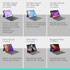 Logitech Combo Touch iPad 10th Gen Case, Detachable Keyboard, Large Precision Trackpad, Backlit Keyboard, Smart Connector - Oxford Gray
