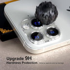 beuxece for 6 Pack iPhone 15 Pro/iPhone 15 Pro Max Camera Lens Protector [Drop Protection] [Case Friendly] [Easy Installation] 9H Tempered Glass Camera Screen Protector Cover, CD Silver