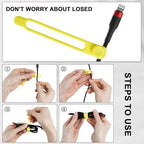 Nearockle 100Pcs Silicone Cable Ties Cord Organizer for Bundling Earphone, Phone Charger, Computer Cords, Reusable Cable Ties Wire Organizer in Home,Office,Kitchen,School (5 Colors)