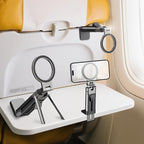 Airplane Phone Holder Mount,360° Adjustable Hands-Free Mount,Handsfree Airport Mount Long Flight Must Haves for Woman Man Fits iPhone 16 15 14 Pro Max Series