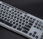 Keyboard Cover for Logitech MK295 MK270 MK200 K270 Wireless Keyboard, Logitech MK370 MK270 MK200 K270 Keyboard Skin Protector - Black