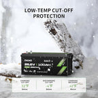 OKMO 24V 100Ah LiFePO4 Lithium Battery with Bluetooth for Marine, Trolling Motor, RV, 10 Years 15000+ Deep Cycles, 25.6V Iron Phosphate for Home Solar Energy Storage Off-Grid