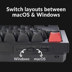 Keychron Q6 Max QMK/Launcher Wireless Bluetooth/2.4 GHz/USB-C Wired Custom Mechanical Keyboard, Full Size Programmable Knob RGB Backlit Hot-Swappable Gateron Red Switch for Mac Windows Linux - Black