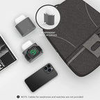Wireless Charging Station, 3 in 1 Charging Station, Alarm Clock with Wireless Charger, Night Light, iPhone 12/13/14/15/16 Pro/13 Mini/13 Pro Max/12 pro, AirPods