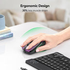 TECKNET Wireless Mouse for Laptop, Silent Mouse Quiet Click, Computer Mouse Wireless, 6 Adjustable 4000 DPI Computer Mice - Purple