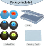 Silicone Replacement Earbud Tips Earbud Covers Ear Tips Fit for in-Ear Headphones (Inner Hole 3.8mm -5.1mm) Earbud Replacement Tips 9 Pairs