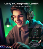 HW12 Gaming Headset for PC,PS5,PS4,Xbox One,Switch,Gaming Headphones with Microphone Wired Headset with 3.5mm Audio Jack(Black)
