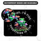 ITNRSIIET Mouse Pad with Stitched Edge Premium Textured Smooth Precise Operation Waterproof Washable Non-Slip Rubber Base Desktop Protection Mat, 10.2×8.3×0.12 inches, Lonely Frog
