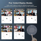 NexiGo Meeting 360 (Gen 2), 8K Captured AI-Powered Framing & Speaker Tracking, Plug & Play, 1080p HD 360-Degree Smart Video Conference Camera, 8 Noise-Cancelling Microphones