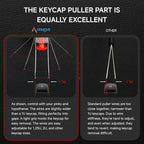 KEMOVE P10 2-in-1 Switch Puller Keycap Puller for Mechanical Keyboard, 304 Stainless Steel Key Switch Keycap Puller, Easily Remove and Replace Gaming Keyboard Switches and keycaps - Black Translucent