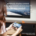 j5create ScreenCast HDMI Wireless Display Adapter Receiver - Mirror Phone, Tablet, Laptop to HDTV - Compatible with MiraCast, AirPlay, Android, Windows 10 PC, iOS, iPhone, Tablet (JVAW56)