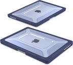 Batianda Case for New MacBook Air 13.6 inch 2025 M4 2024 2022 Release A3240 A3113 A2681 Model,Honeycomb Heavy Duty Protective Hard Shell with TPU Bumper Fold Kickstand & Keyboard Cover, Navy Blue