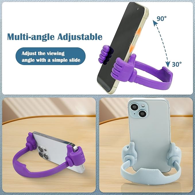 Honsky Thumbs-up Cell Phone Stand Holder, Tablet Stand Cradle for Desk Desktop Smartphone Cellphone Mobile Phone Tablets – Universal Adjustable Flexible,Yellow