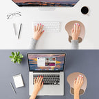 ITNRSIIET Ergonomic Mouse Pad, Cushioned Gel Wrist Rest, Non-Slip Base, Smooth Surface, Cute Multi-Color, 9.5 x 8.2 in, Soft Brown Gradient