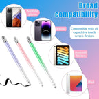 Bopomofo 3PCS Stylus Pen for Touchscreen,Stylus Pen for iPhone/iPad/Tablet Android/Microsoft/Surface, Compatible with All Touch Screens(Purple/Pink/Green)