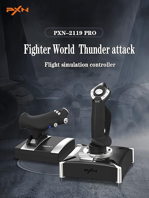 PXN-2119Pro Flight simulator controls Flight Stick with Vibration for xbox one/P4/pc Windows 7/8/10 (P4/xbox one need Original handle guide)（Not Support Mac Systems PS3/ PS5/xp/vista）