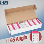 Everest 45° Angled RJ45 Cat6 Keystone Jacks 50-Pack in Pink - Slim Profile Female RJ45 Connectors - Cat 6 Keystone Jack - Compatible with 45° Angled Speed Termination Tool - 45Term (B0BL3GS7ZY)