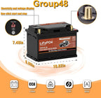 LiFePO4 Lithium Start-Stop Car Battery - 12V 60Ah, Fast Charging, Reliable Power for Modern Vehicles