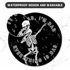 ITNRSIIET Round Mouse Pad with Stitched Edge Premium-Textured Waterproof Non-Slip Rubber Base Desktop Protection Mat Diameter 8.7 inches, Dab