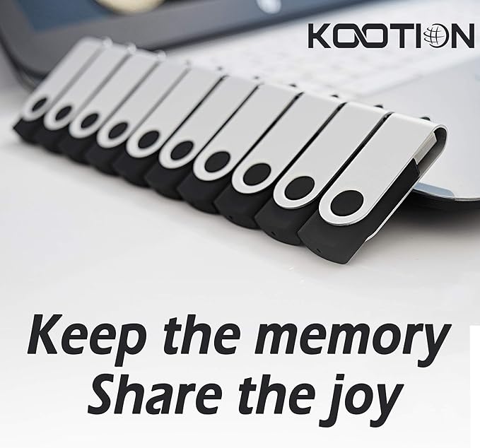 2 GB Flash Drives KOOTION 20 Pack USB 2.0 Flash Drives Wholesale Memory Stick Thumb Drives Jump Dive, Black