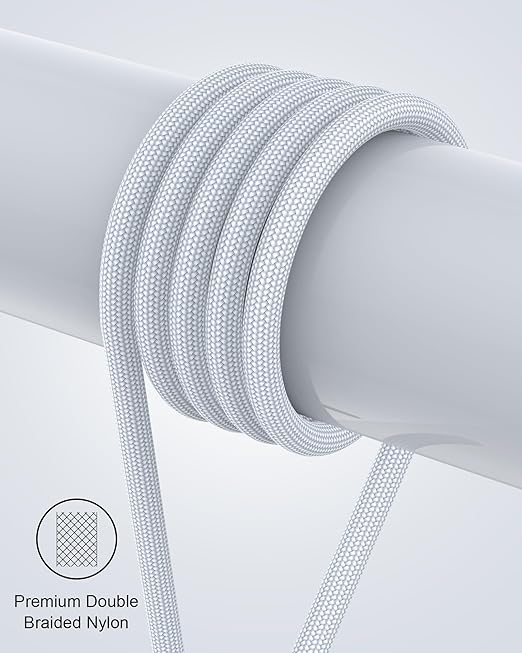 ZBF Magnetic Charging Cable 3A Fast Charging (4-Pack, 3.3/3.3/6.6/6.6 ft) 3 in 1 Magnetic Phone Charger, 480Mbps Data Transfer, USB A to Type C Charger Cable USB-C/Iproduct Micro USB Device - Silver